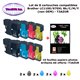 8 cartouches compatibles LC1100 ,LC980 XL pour Brother DCP 145C 163C 165C 167C 185C 195C 365CN 373CW + 10f A6 brillantes -T3AZUR
