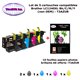 5 cartouches compatibles LC1240 XL pour Brother DCP J525W, J625DW, J725DW, J925DW +10f A6 brillantes -T3AZUR