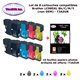 8 cartouches compatibles LC985 XL pour Brother DCP J125 J140W J265W J315W J515W MFC J415W +10f A6 brillantes -T3AZUR