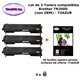 3 Toners compatibles TN2000, TN2005 pour imprimante Brother DCP 7010, 7010L, 7020, 7025+ 10f A6 brillants - T3AZUR