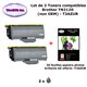 2 Toners compatibles TN2120 pour imprimante Brother DCP 7030, 7040, 7045N + 20f A6 brillants - T3AZUR 