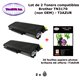 2 Toners compatibles TN3170 pour imprimante Brother DCP 8060, 8065DN, MFC 8460N, 8860DN, 8870DW +20f A6 brillants - T3AZUR 