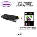 Toner compatible TN3170 pour imprimante Brother DCP 8060, 8065DN, MFC 8460N, 8860DN, 8870DW +10f A6 brillants - T3AZUR 