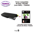 Toner compatible TN3280 pour imprimante Brother HL 5340D, 5350DN, 5370DW, 5380DN +10f A6 brillants - T3AZUR 