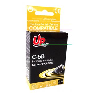 Uprint -Cartouche compatible Canon PGI-5 Noire (avec puce)