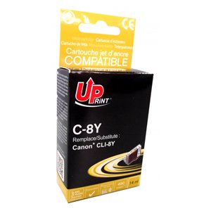 Uprint -Cartouche compatible Canon CLI-8 Yellow (avec puce)