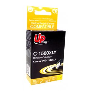 Uprint -Cartouche générique Canon PGI-1500XL Yellow (avec puce)