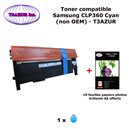 Toner générique CLP-360 C pour Samsung XPress SL-C410 SL-C410W SL-C460FW SL-C467W Cyan imprimante+10f A6 brillantes-T3AZUR