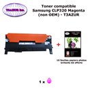 Toner générique CLP320 M pour Samsung CLP 320 320N 325 325W Magenta imprimante+ 10f A6 brillantes -T3AZUR