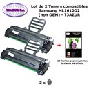 Pack 2 Toners génériques ML1610D2 pour imprimante Samsung SCX 4321, 4521, 4521D3, 4521F +20f A6 brillantes - T3AZUR