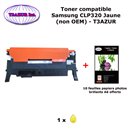 Toner générique CLP-320 M pour Samsung CLX 3180 3185 3185FN 3185FW 3185N Magenta imprimante+ 10f A6 brillantes -T3AZUR