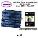 4 Toners génériques HP Q2612A pour imprimante HP LaserJet 1020, 1022, 3015 +20f papiers photos A6 -T3AZUR 