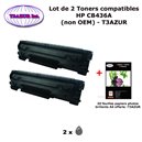 2 Toners génériques HP CB436A , HP 36A pour imprimante HP P 1505, 1505N, 1506+20f papiers photos A6 -T3AZUR