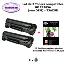 2 Toners génériques HP CE285A/  HP 85A+ 20f papiers photos A6 -T3AZUR