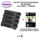 4 Toners génériques HP CE285A/  HP 85A+ 20f papiers photos A6 -T3AZUR