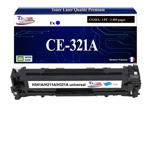 Toner générique HP CE321A pour HP LaserJet Pro CP1525 , CM1415 Cyan+ 10f papiers photos A6 -T3AZUR