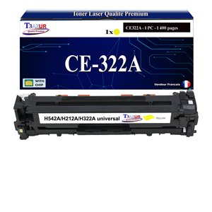 Toner générique HP CE322A pour HP LaserJet Pro CP1525 , CM1415 Jaune+ 10f papiers photos A6 -T3AZUR