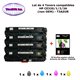 4 Toners génériques HP CE320A, CE321A, CE322A, CE323A + 20f papiers photos A6 -T3AZUR