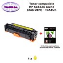 Toner générique HP CC532A ,HP 304A pour HP CP 2020 , 2025, 2025N Jaune+ 10f papiers photos A6 -T3AZUR