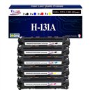 5 Toners génériques HP CF210X,1,2,3A ,HP 131X pour HP LaserJet Pro 200 color M251, M276+ 20f papiers photos A6 -T3AZUR