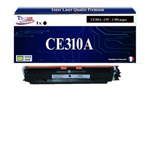 Toner générique HP CE310A ,HP 126A pour HP LaserJet Pro 100 MFP M175nw CP1025 M275 TopShot Noir+10f papiers photos A6 -T3AZUR