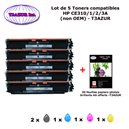 5 Toners génériques HP CE310A, CE311A, CE312A, CE313A, 126A+20f papiers photos A6 -T3AZUR