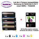 4 Toner générique SAMSUNG CLT-K404 , CLT-C404, CLT-M404,  CLT-Y404, CLT404S Bk,C,M,Y  imprimante+20f A6 brillantes-T3AZUR