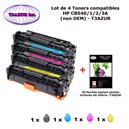 4 Toners génériques HP CB540A , CB541A ,CB542A ,CB543A , HP 125A + 20f papiers photos A6 -T3AZUR