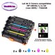 5 Toners génériques HP CB540A , CB541A ,CB542A ,CB543A , HP 125A + 20f papiers photos A6 -T3AZUR