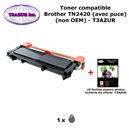 Toner compatible Brother TN2420 pour Brother DCP L2510D, L2530DW, L2550DN (avec puce)-3000 pages-10f A6 brillantes-T3AZUR