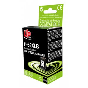 Uprint -Cartouche compatible HP n°62XL (C2P05AE) Noire