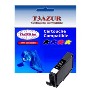 T3AZUR - Cartouche générique Canon PGI-72 (6404B001) Photo Noire