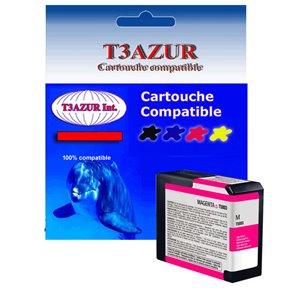 T3AZUR - Cartouche compatible EPSON T5803 (C13T580300) - Magenta 80ml