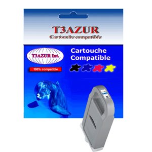 T3AZUR - Cartouche générique Canon PFI-1700 Cyan (700ml)