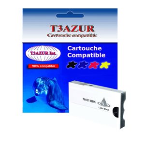T3AZUR - Cartouche compatible Epson T6037 (C13T603700) - Light Noir 220 ml