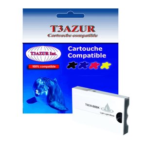 T3AZUR - Cartouche compatible Epson T6039 (C13T603900) - Light Light Noir 220 ml