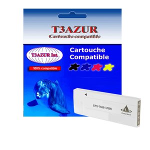 T3AZUR - Cartouche compatible Epson T6061 (C13T606100) - Noir 220 ml