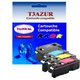 T3AZUR - Lot de 4 Toner générique pour DELL C1660 