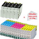5+15 cartouches compatibles Epson T1001-T1004+PA5