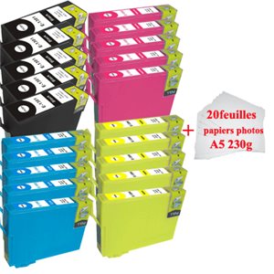 5+15 cartouches compatibles Epson T1301-T1304+PA5