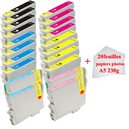 4+16 Cartouches compatibles Epson T0801-T0806+PA5