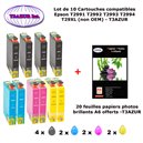 10 Pack compatible Epson T2991 T2992 T2993 T2994 pour Expression Home XP 235 245 247 332 335 342 345 432 435 442 445+PPA6-T3AZUR