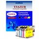 T3AZUR - Lot de 4 Cartouches compatibles Brother LC12E