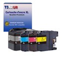 T3AZUR - Lot de 4 Cartouches compatibles Brother LC525XL (LC525XL) 