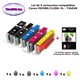 5 x Cartouches Compatibles Canon Pixma TS8151, TS8152, TS8250, TS8251, TS8252, PGI580, CLI851 XXL +10f PPA6 -T3AZUR