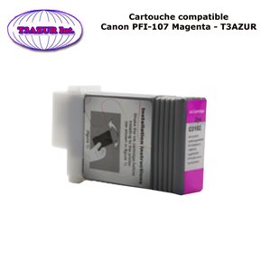  Cartouche générique Canon  iPF770, iPF780, iPF785, iPF 770, 780, 785, PFI 107 (6707B001) Magenta +10f PPA6 -T3AZUR