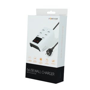Chargeur mural Forever 6xUSB + adaptateur
