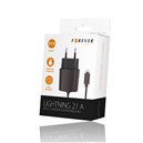 Chargeur mural Forever pour iPhone 8 broches 2,1A noir