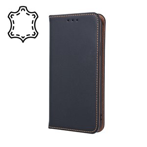 Etui en cuir véritable Smart Pro pour Samsung A80 / A90 noir