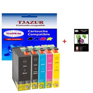 5 cartouches d'encre compatibles 33XL pour Epson Expression Premium XP-7100+10f PPA6